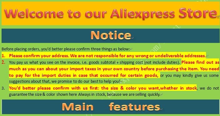 3-1 Notice & Main features