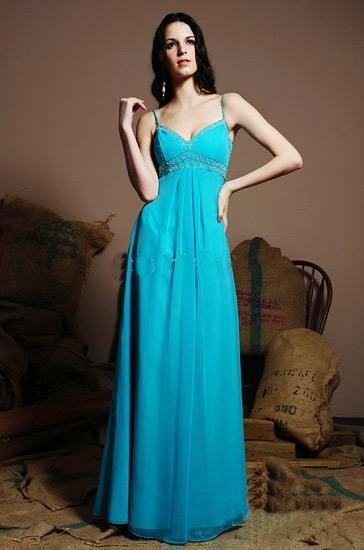 1 Empire waist Chiffon gown sweetheart neckline thin spaghetti strapsBridesmaid Dresses Floor Length.jpg