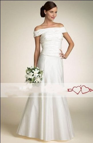 Princess A-Line Sleeveless Off-The-Shoulder Satin None Zipper Up Floor Length Wedding Dresses.jpg