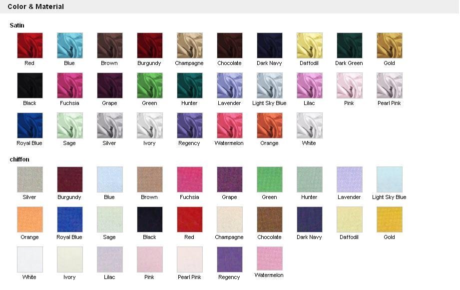 Flower girl dresses size chart