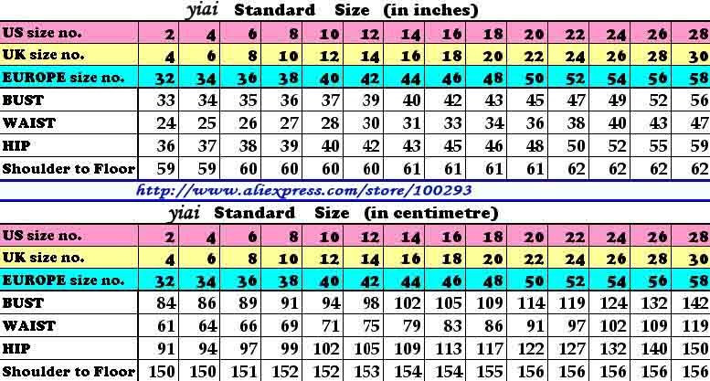 yiai size chart