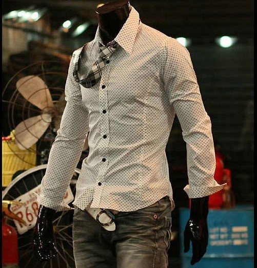 Mens Shirts Casual Slim Fit Stylish Mens Dress Shirts + Free Shipping 10.jpg