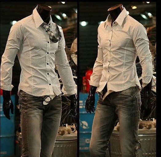 Mens Shirts Casual Slim Fit Stylish Mens Dress Shirts + Free Shipping 11.jpg