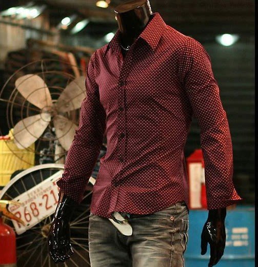 Mens Shirts Casual Slim Fit Stylish Mens Dress Shirts + Free Shipping 2.jpg