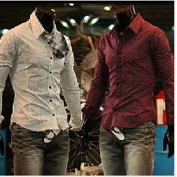 New Mens Casual Slim Fit Stylish Dress Shirts + Free Shipping.jpg