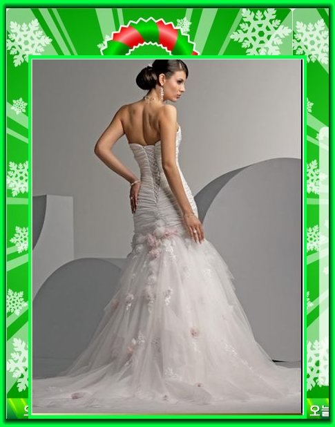 2elegant a-line Court Train strapless Wedding Dresses Petal Silk Chiffon for Bride ms841.jpg