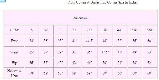 prom size