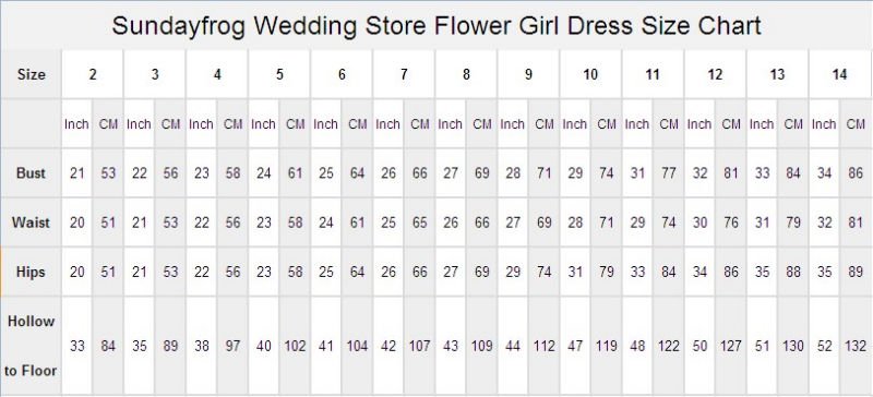 flower girl dress size chart-1