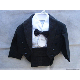 Balck And White Tuxedo Boys Attire Suit Wedding Suits Dress