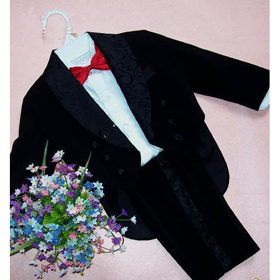 Suits Dress Balck And White Tuxedo Boys Attire Suit Wedding