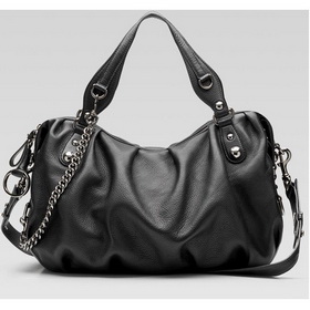 Free Shipping Black Pu Shoulder Handbag Hobo Handbag 2011 Fashionable Handbag