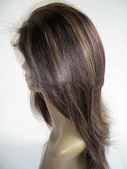 piece 100% Indian Remy Lace Front Human Hair Wig 14" #2/27 Silky Straight