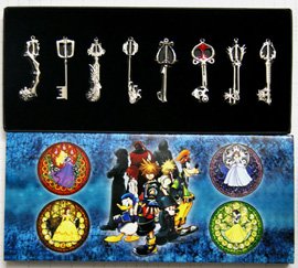 Whosle Lot 8pcs Kingdom Hearts 2 II Sora Metal Weapon Set New