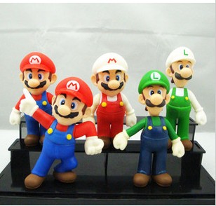 FREE SHIPPING New Super Mario Bros 19 Cm Poseable Action Figure Toy Wholesale and Retail,children's Christmas Gift,actionfigure
