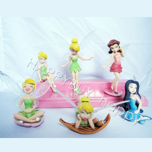 Free Shipping Anime Tinker Bell Cartoon PVC Action Figure Set Toy Set Wholesale
