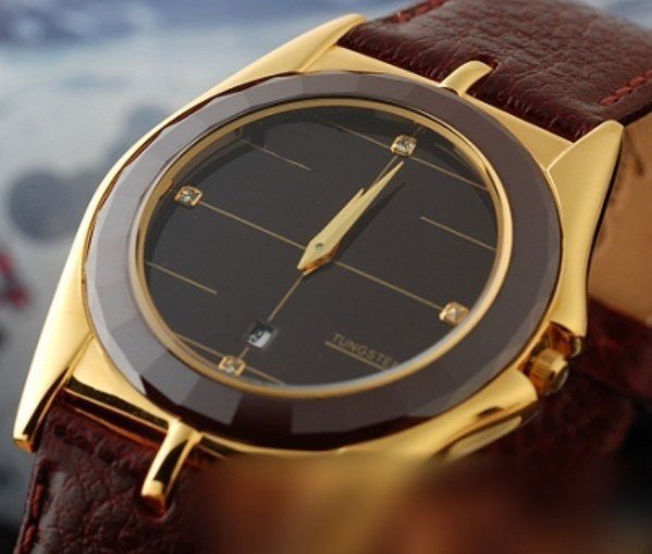 Fashion/leisure/business/ceramic Thin Ring Quartz Watch Men's Watch + Free Gift Box, Free Shipping!
