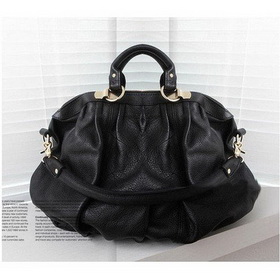 Drop Shipping High Quality Women's Wrinkle Stubbed Hobo Bag Lady's Handbag Shoulder Bag Black