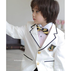 Balck And White Tuxedo Boys Attire Suit(Clothes+Pants+tie) Suits Dress