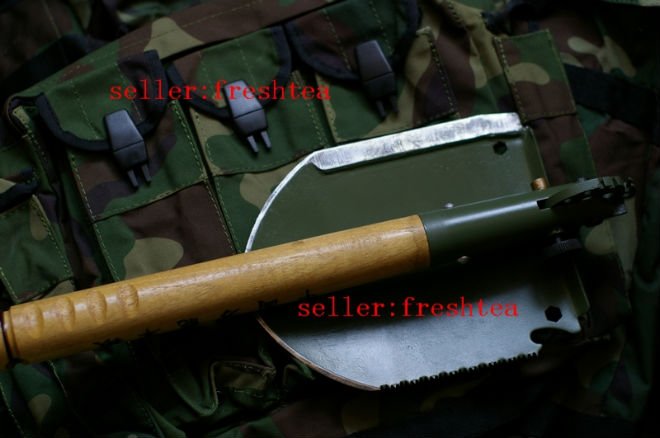 China Army PLA Multifunctional Military Shovel Spade WJQ-308/emergency Tools/Mining Tools+camo Sheath