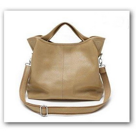 Cowhide Fashion Shoulder/tote Dual-function Bag (buff) Hobos