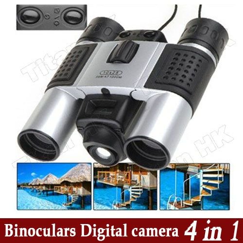 NEW 4 in 1 Function Binoculars Digital Camera Video PC Cam Telescope 10x25 96M AT 1000M 300k Pixels CMOS 640 X 480 USB 2.0
