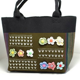 8pc/lot Handmade Child Women Shoulder Bag Cotton Fabric Lady Handbag Hobo Tote Messenger Bag 40X25cm Wholesale Free Ship