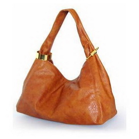 New Lowest Price Brown Pu Handbag Hobo Bag with Gold Buckles Free Shipping
