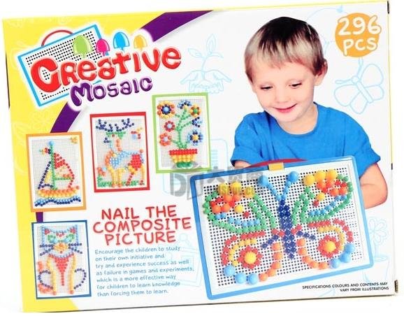 Free Shipping COLOR CREATIVE MOSAIC KIT PATTERN BUILDING SET 296pcs/SET Children Toys