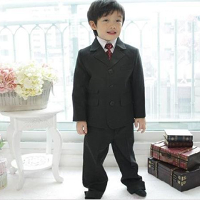 Suits Dress Balck And White Tuxedo Boys Attire Suit Wedding