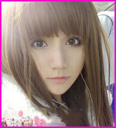 Free Shipping / Beauty Extra Long Straight Brown Human Hair Wig