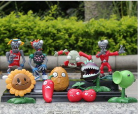 10 Pieces Plants Zombie War Shape PVC Action Figure
