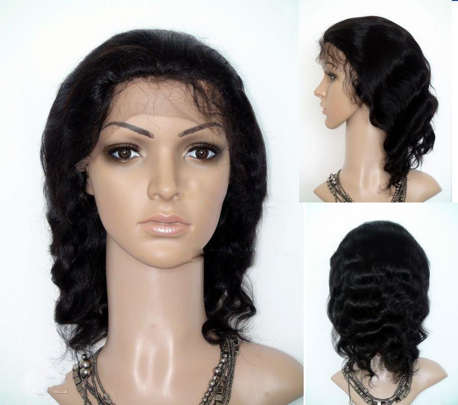 Indian Hair Natural Black,body Wave 100% Human Hair Wig