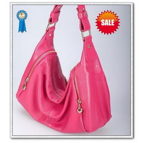 Double Hand-Knitted Genuine Leather Shoulder Bag ,Hobo HandBag
