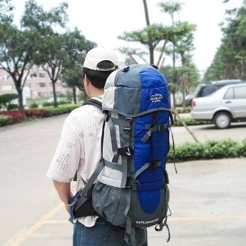 85L Blue New Outdoor Sports Hiking Camping Backpack-157