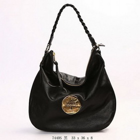 Daria Hobo in Black Leather 7440S Free Shipping