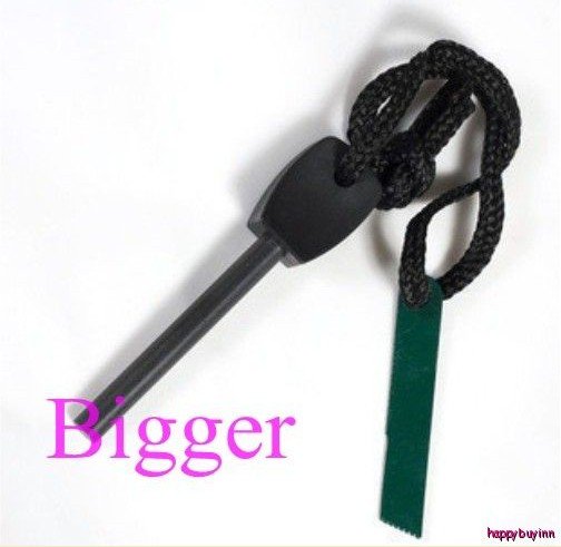 Wholesale 20 Pcs/lot - BIGGER Survival Magnesium Flint Stone Fire Starter Striker Stick Kit for Camping & Hiking