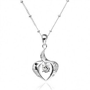 Ballet Dancers, 925 Silver Pendant Necklace, Style: Europe.the Main Crystal Diamond Specifications: 8MM or So, with Drilling 4MM