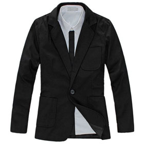 Retail of Stylistic Cotton Classical Men's Suit with Good Material of Cotton with Two Colors Black
