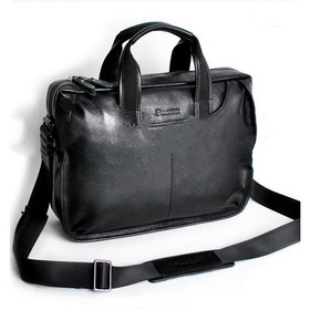 Genuine Leather Black Briefcases Classical Style-Best Gift for Friend Free Shipping