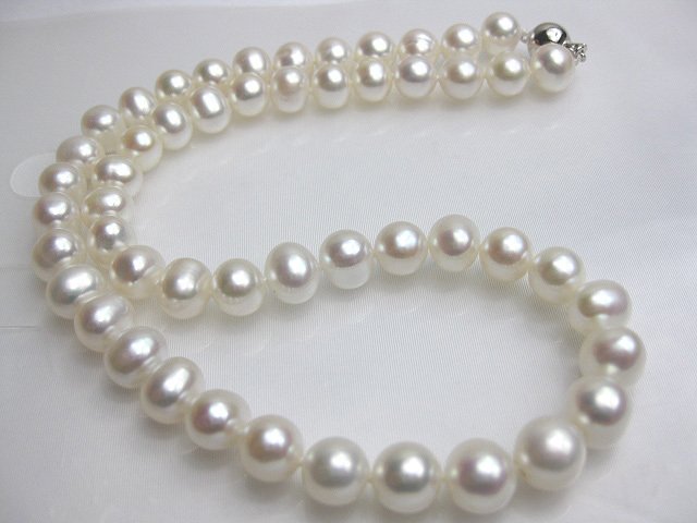 FreeShipping Wholesale 7-8mm FRESHWATER PEARL NECKLACE -WHITE,GOLD,PINK