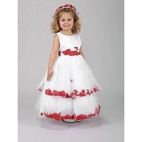 Freeshipping Ups Ball Gown Scoop FloorLength Flower Girl Dresses