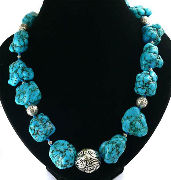 20x30mm 18inch Turquoise Necklace