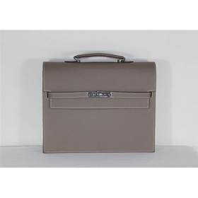 Wholesale Man's Gray Kelly Briefcase Bag 1:1 Quality Free Shipping