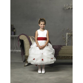 Beautiful Princess Red Sash Hand-made Flowers Flowers Girls