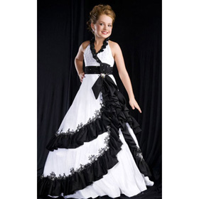 Free Shipping Gorgeous Flouncing Pageant Girls Communion Dress