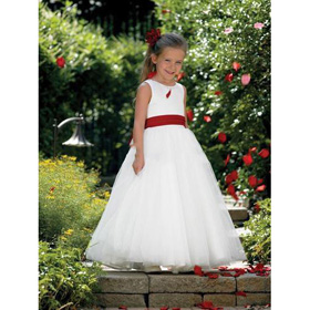 Princess Ankle-length Satin Tulle Flower Girl Dresses