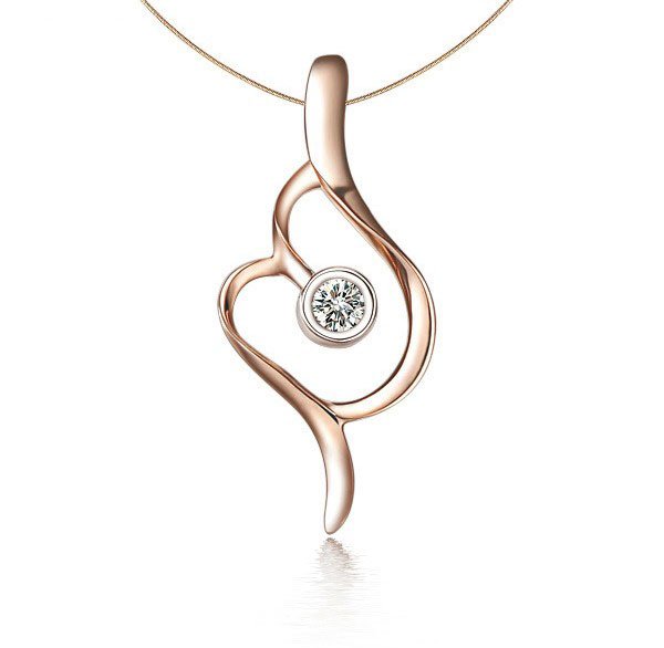Hot Sale-18k Rose Gold Diamond Necklace,wedding Necklace Pendant,engagement Necklace,women Diamond Necklace Free Shipping