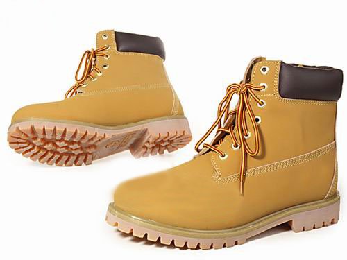 Yellow Cold Resistant Lace Up Men's Casual Boots
