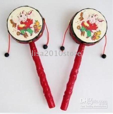 Gifts Kids Crafts 50 Pieces Chinese Traditional Drum Rattle Wave Great Xmas Birthday New Year