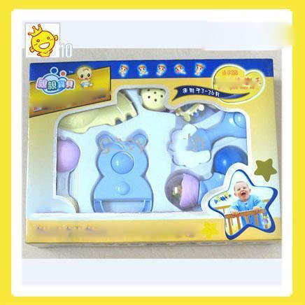 5 Pcs (6 In1) Plastic Baby Rattle Toys 100% Non-Toxic Safe Puzzl Infant Educational Toys Baby Gift